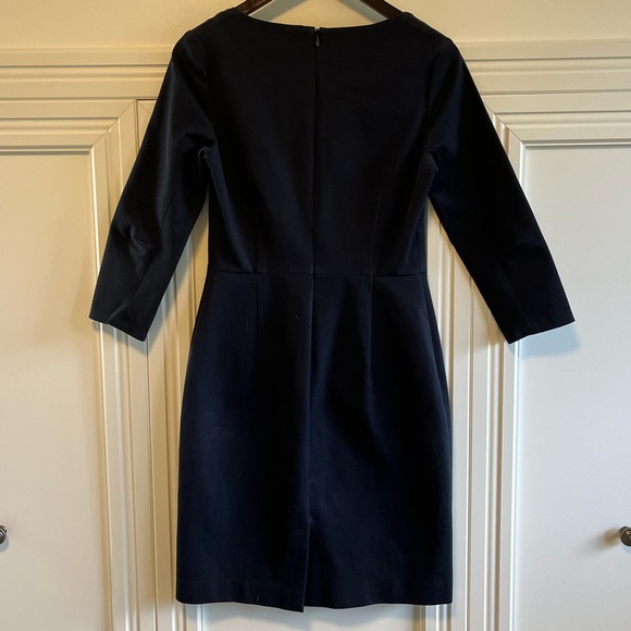 Banana Republic Navy Blue ponte 3/4 sleeve body on dress - Picture 7 of 7